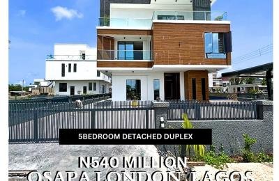 Stunning 5-Bedroom Detached Duplex with BQ, Swimming Pool, and Cinema in Osapa London – N540M